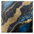 Buscar azul y oro azulejos Mármol