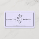 Buscar flores la lavanda de tarjetas de visita Floral