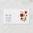 Buscar amapola roja tarjetas de visita Para ella