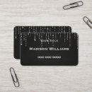 Buscar imitación cuero de tarjetas de visita Negro