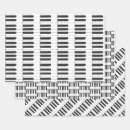 Buscar piano papel de regalo Blanco y negro