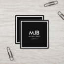 Buscar blanco tarjetas de visita Monograma