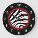 Buscar cebra relojes de pared Rojo