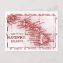 Buscar mapa hawaiano postales Vintage