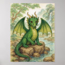 Buscar dragón verde posters Cualquier niño