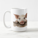 Buscar cara del cerdo tazas 6 º cara