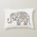 Buscar elefante colorido cojines Blanco