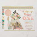 Buscar tribal invitaciones de cumpleaños Boho