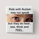 Buscar niño del autismo chapas Botón