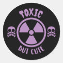 Buscar símbolo tóxico pegatinas Radiactivo