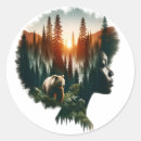 Buscar pelo natural pegatinas Magia chica negra