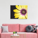 Buscar negro y amarillo lienzos Floral