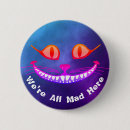 Buscar gato de cheshire chapas Botón