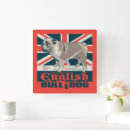Buscar inglés relojes de pared Bulldog en inglés