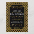 Buscar roaring twenties invitaciones Negro y oro