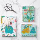 Buscar dinosaurio papel de regalo Estrellas
