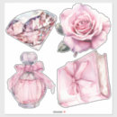 Buscar vintage perfume label pegatinas Rosa