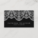 Buscar cordón blanco tarjetas de visita Blanco y negro