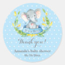 Buscar blue elephant baby shower pegatinas Ducha de bebé elefante