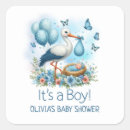 Buscar cigüeña azul pegatinas Es un niño