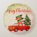 Buscar vintage truck cojines Árbol de navidad