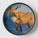 Buscar zorro relojes de pared Vida silvestre