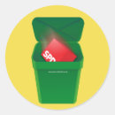 Buscar cubo de basura pegatinas Divertido