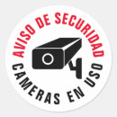 Buscar cámara de seguridad pegatinas Advertencia