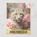 Buscar leopardo blanco postales Acuarela