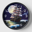 Buscar iluminado relojes de pared Barcos