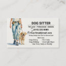 Buscar dog walking tarjetas de visita Sentada