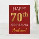 Buscar 70 o boda tarjetas aniversario 70º