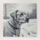 Buscar perro blanco negro puzzles Invierno
