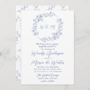 Buscar azul y blanco boda invitaciones Invitados