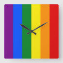 Buscar orgullo lesbiano relojes de pared Arco iris