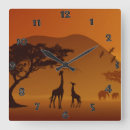 Buscar safari africano relojes de pared Salvaje