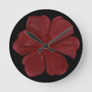 Buscar rojo carmesí relojes de pared Flor