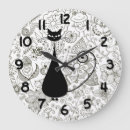 Buscar gato blanco y negro relojes de pared General y unisex