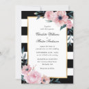 Buscar rayas negras rosadas invitaciones Floral