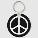 Buscar símbolo de paz llaveros Blanco