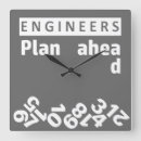Buscar ingeniero relojes de pared Divertido