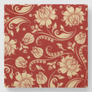 Buscar rojo oscuro posavasos Floral