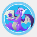 Buscar dragón medieval pegatinas Azul