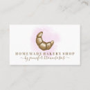Buscar croissant tarjetas de visita Casero