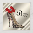 Buscar zapato del tacón alto invitaciones Rojo