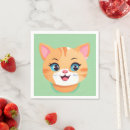 Buscar gatito divertido servilletas Niños