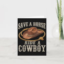 Buscar silueta del vaquero tarjetas Rústico