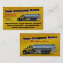 Buscar combustible tarjetas de visita Camioneta
