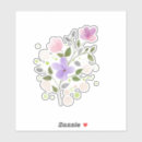 Buscar flores en colores pastel pegatinas Acuarela