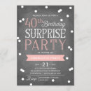 Buscar cuadragésimo invitaciones de cumpleaños Fiesta de sorpresa